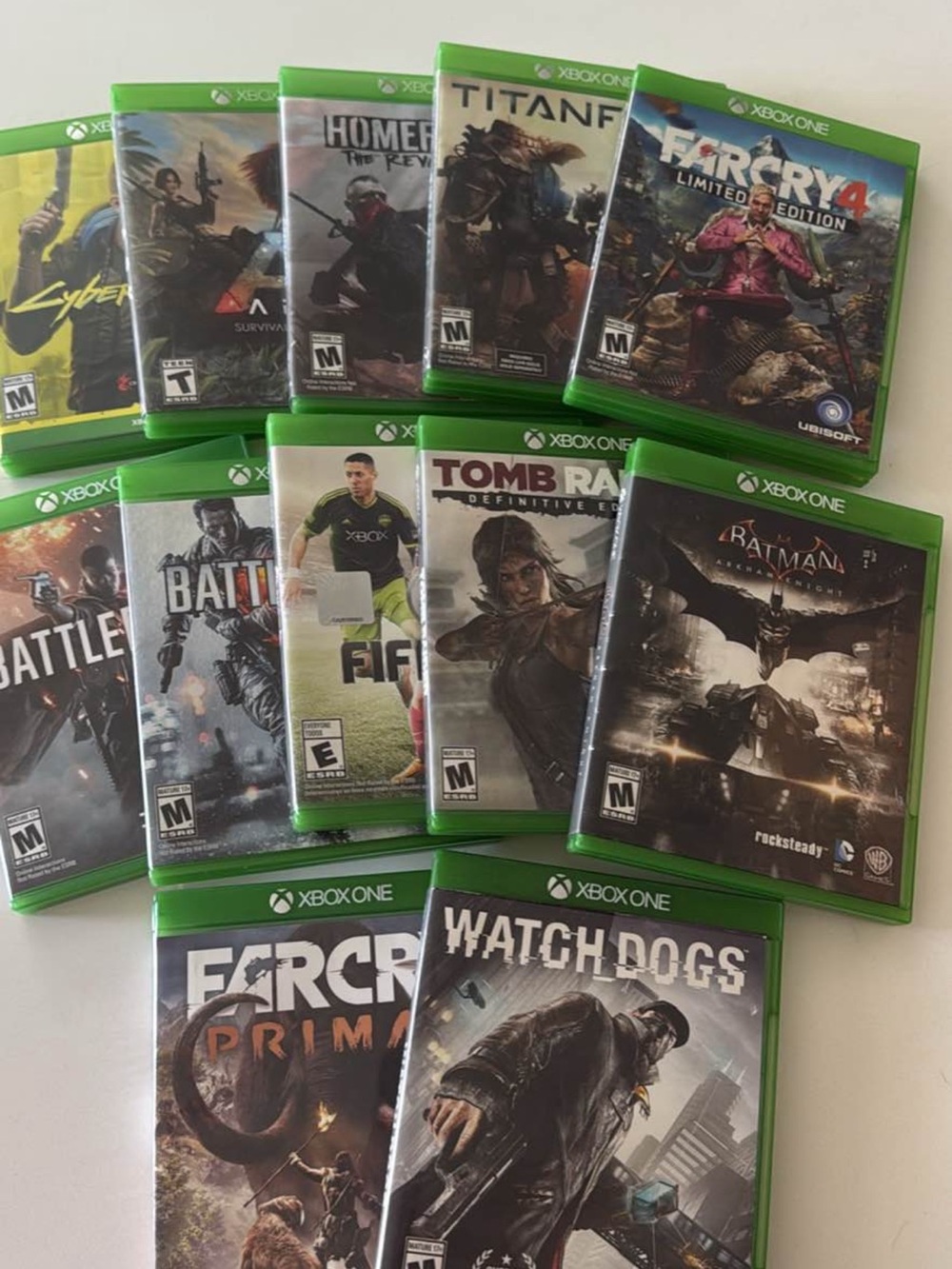 Xbox One Game Lot - Mixed Titles with inserts, CD and Case